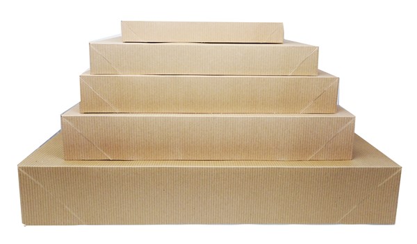 Natural Kraft Grooved Apparel Boxes
